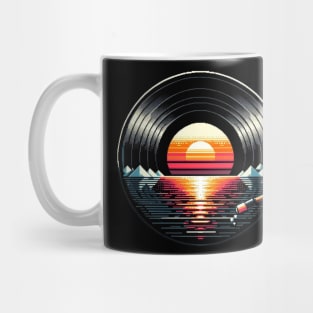 Vinly LP Music Record Retro Sunset Mug